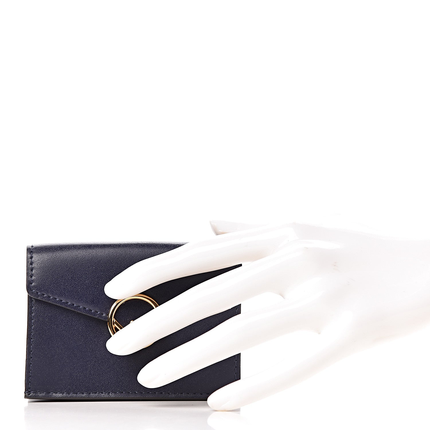 Fendi Vitello Liberty Lucido F is Fendi Micro Tri-Fold Envelope Wallet Blueberry 2 of 8