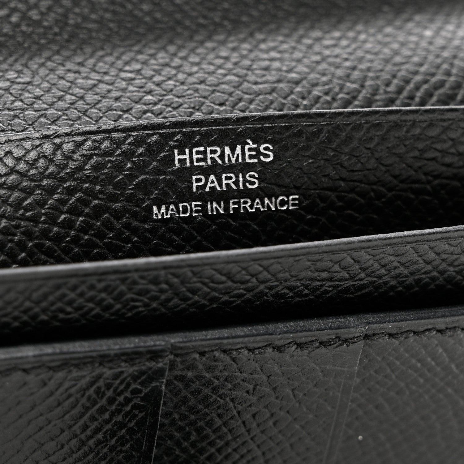 Hermes Epsom Bearn Gusset Wallet Black 6 of 8