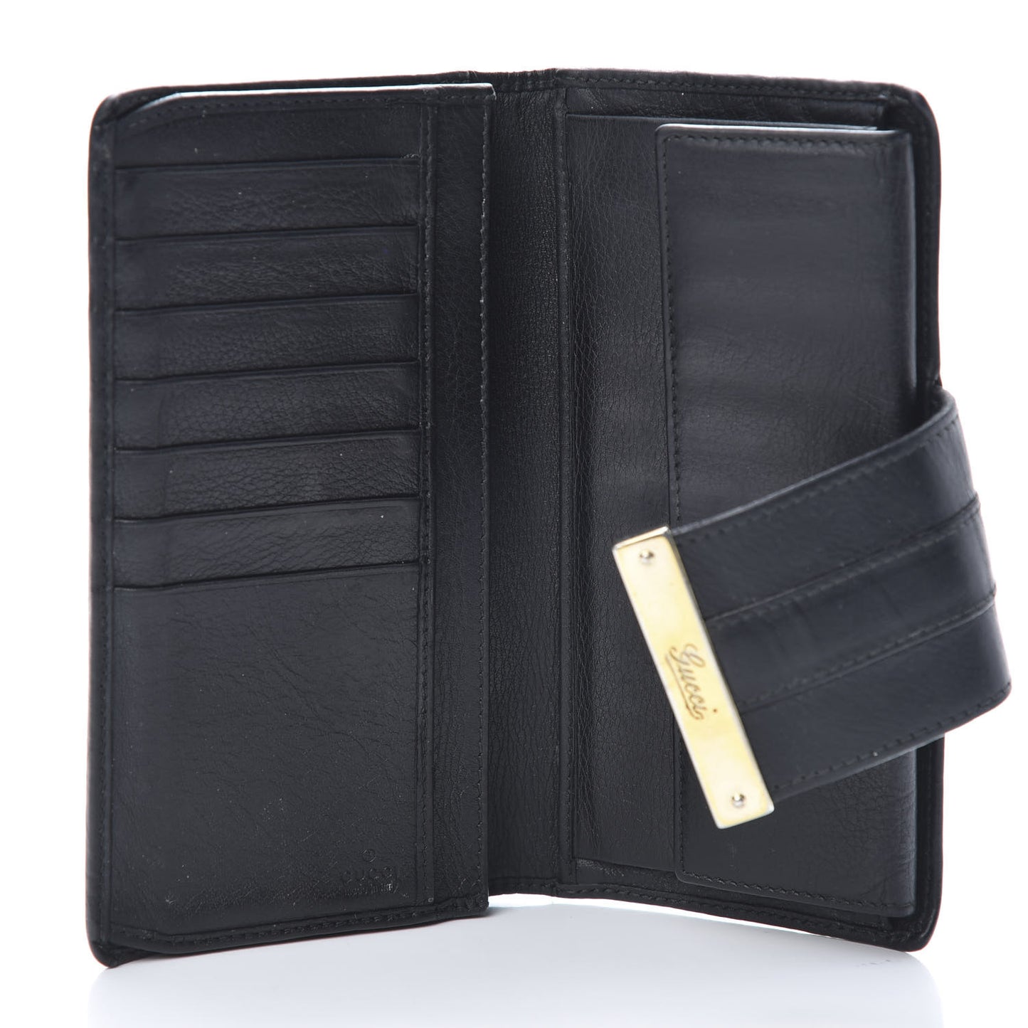 Guccissima Ladies Web Long Wallet Black