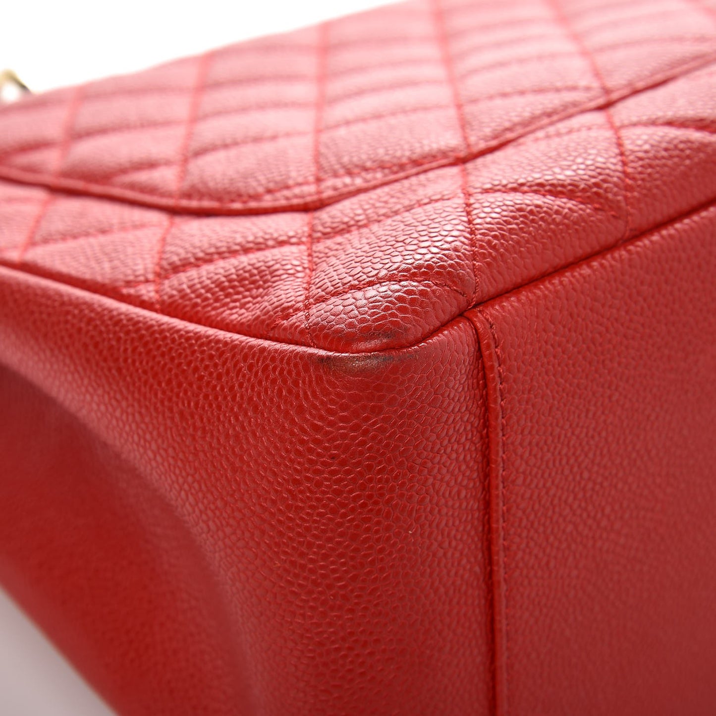 Caviar Quilted Grand Shopping Tote GST Red