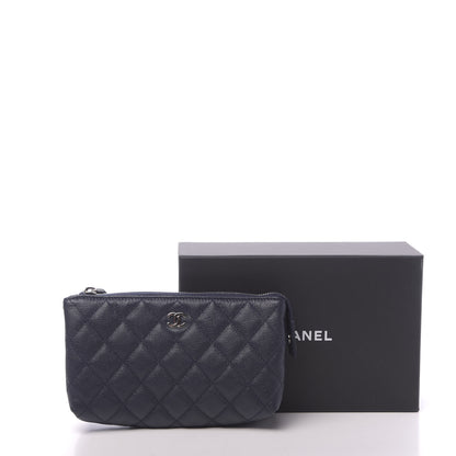 Chanel Caviar Quilted Small Pouch Navy 9 of 9