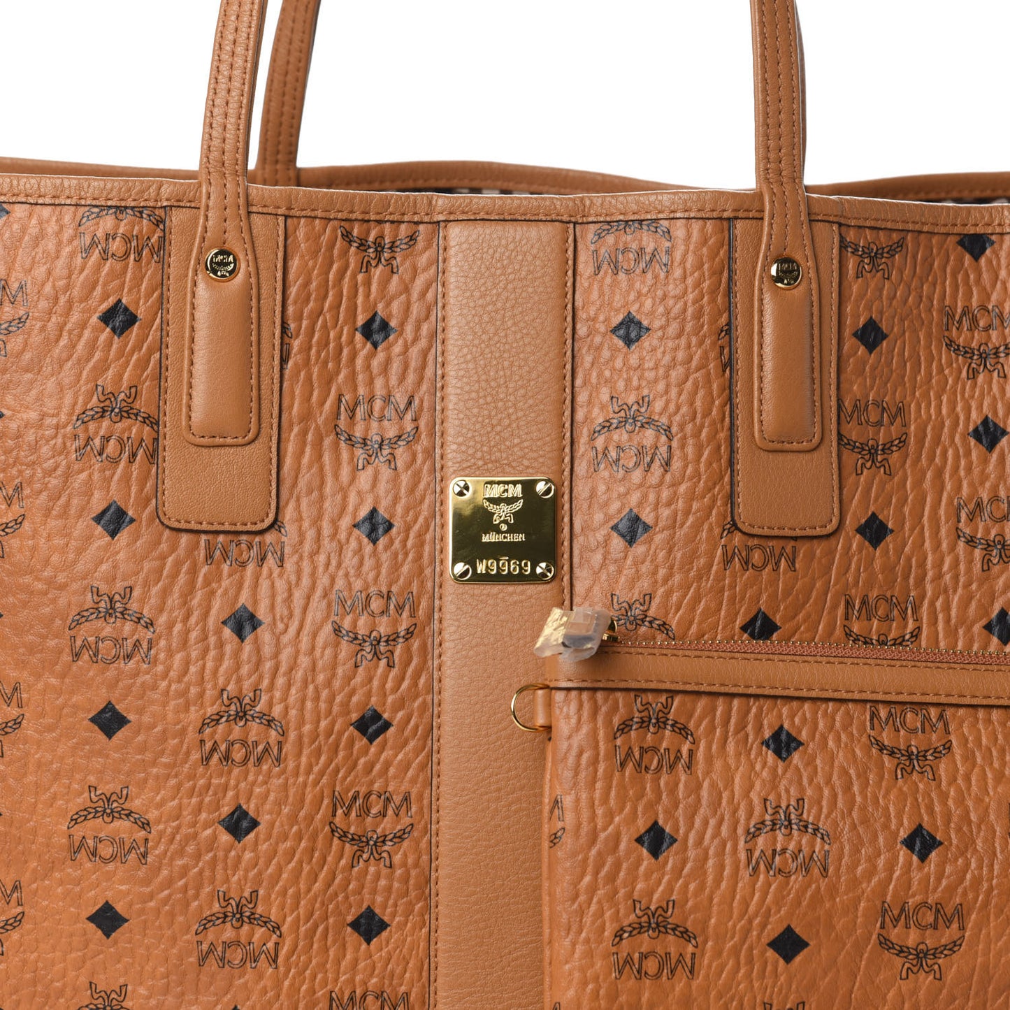 Visetos Large Liz Reversible Shopper Tote Cognac