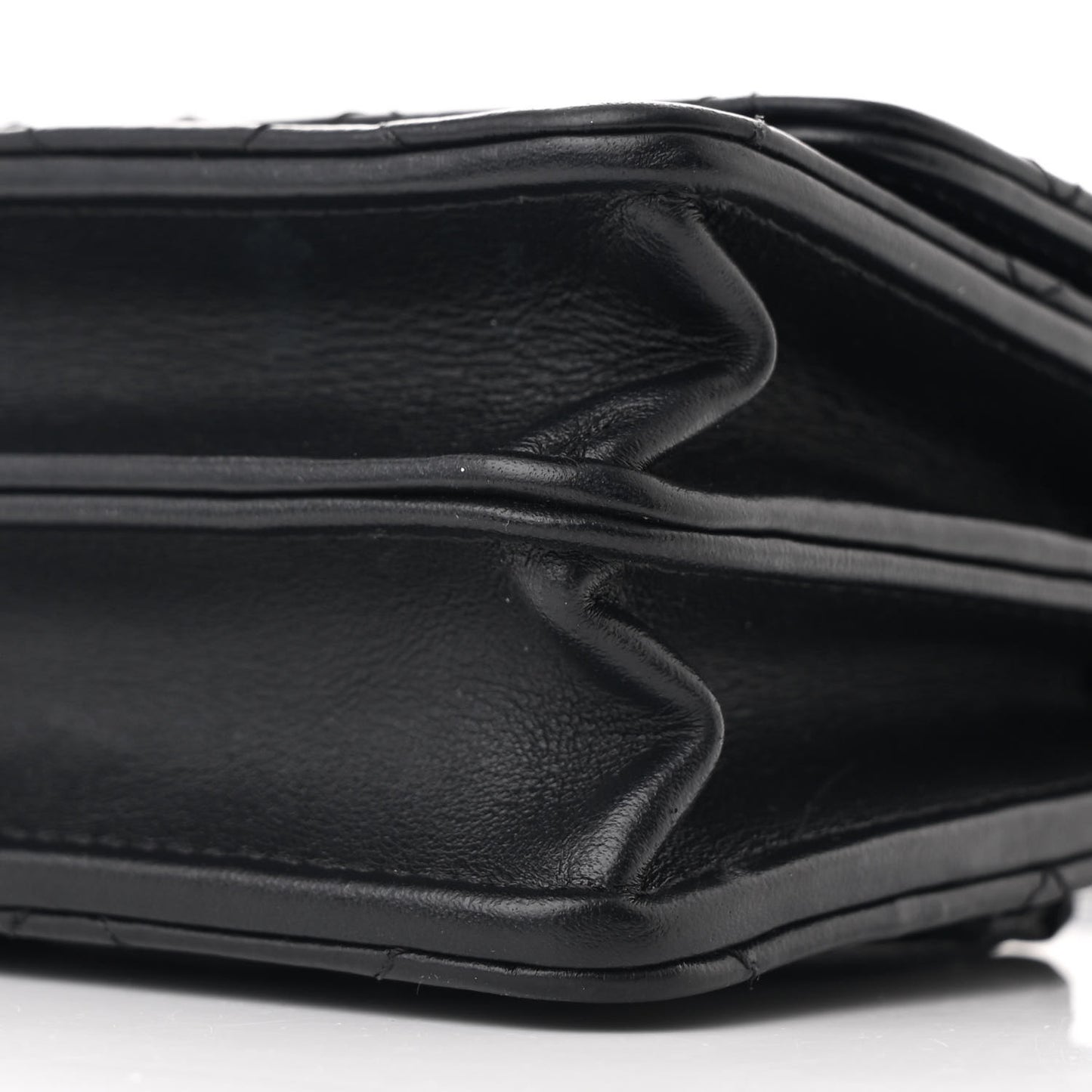 Aged Calfskin Quilted Mini Reissue Wallet On Chain WOC So Black