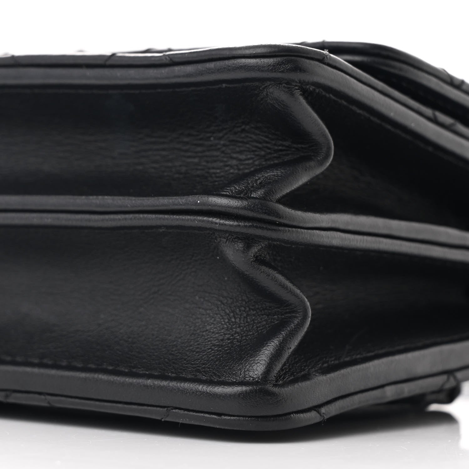 Chanel Aged Calfskin Quilted Mini Reissue Wallet On Chain WOC So Black 12 of 14