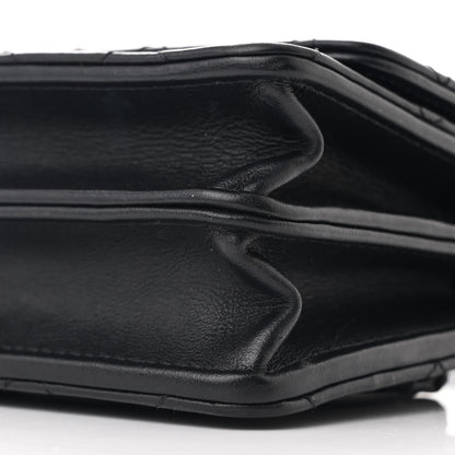 Chanel Aged Calfskin Quilted Mini Reissue Wallet On Chain WOC So Black 12 of 14