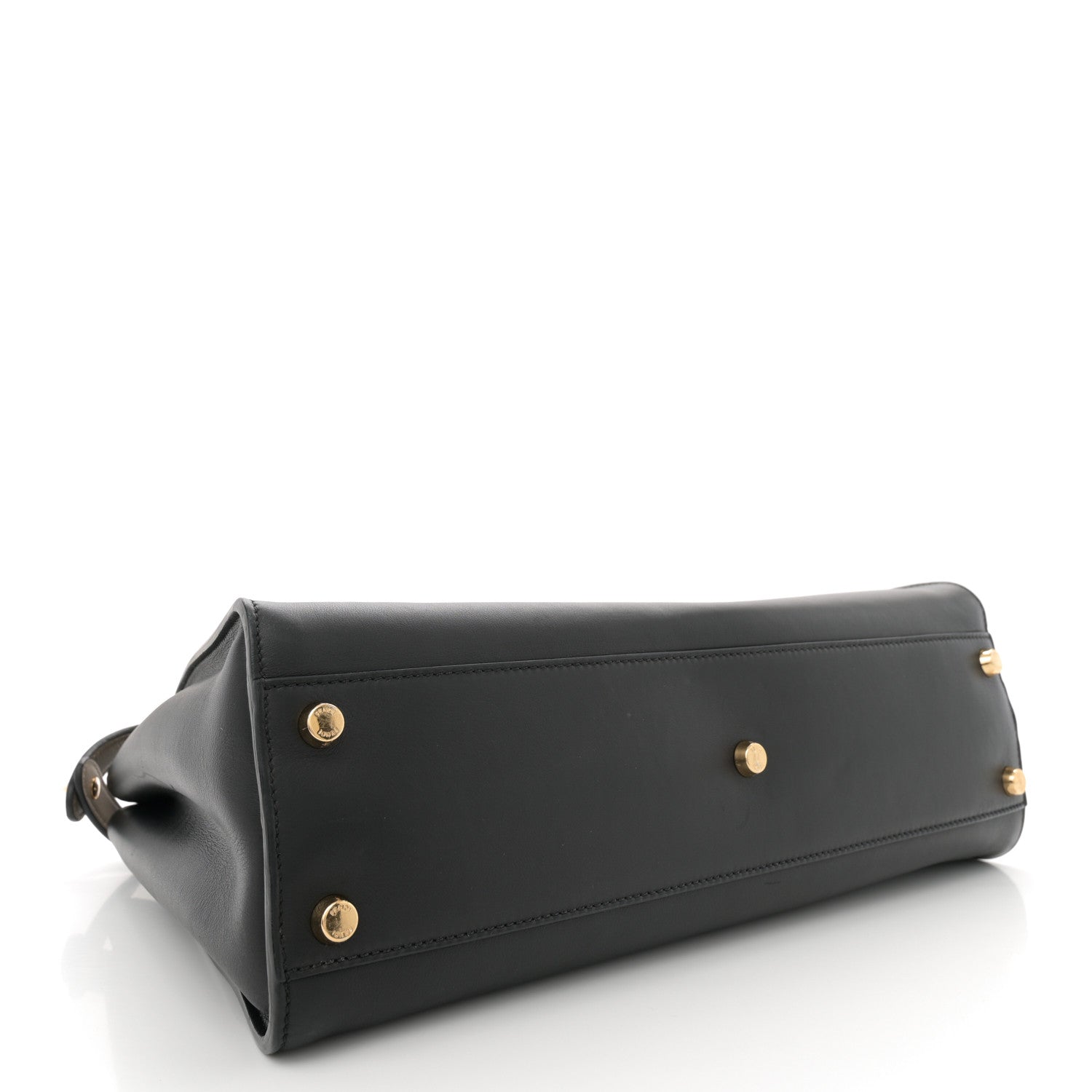 Fendi Vitello Tahiti Burro Large Peekaboo Iconic Essentially Satchel Black Corda 4 of 12
