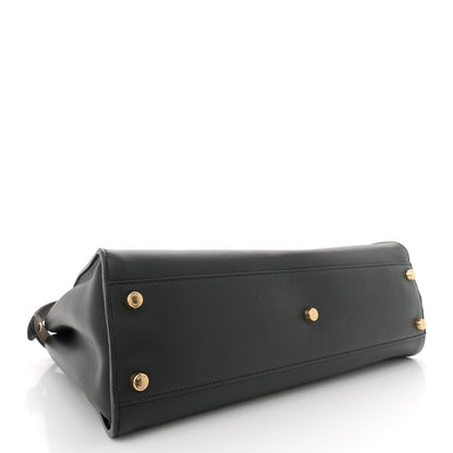 Fendi Vitello Tahiti Burro Large Peekaboo Iconic Essentially Satchel Black Corda 4 of 12