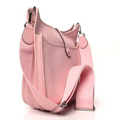 Hermes Taurillon Clemence Evelyne III PM Rose Sakura 4 of 12