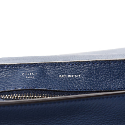 Celine Drummed Calfskin Suede Medium Trapeze Navy 8 of 9