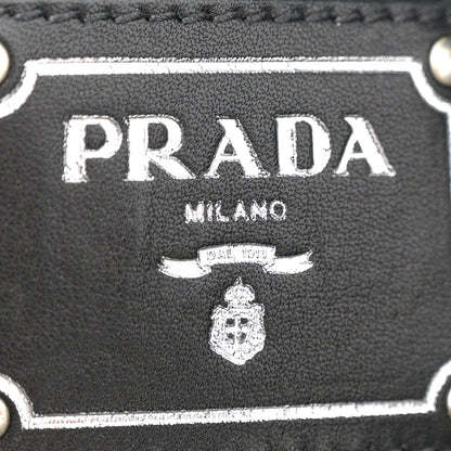 Prada Soft Calf Chain Tote Black 6 of 10