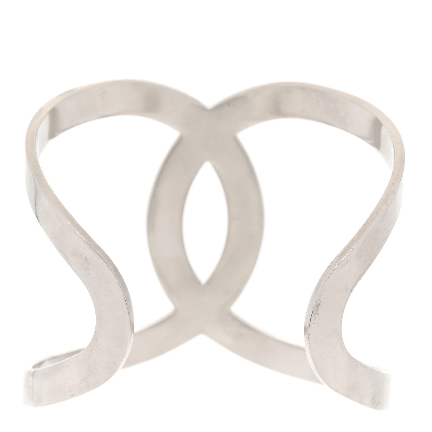 Chanel Metal CC Cuff Silver 2 of 5