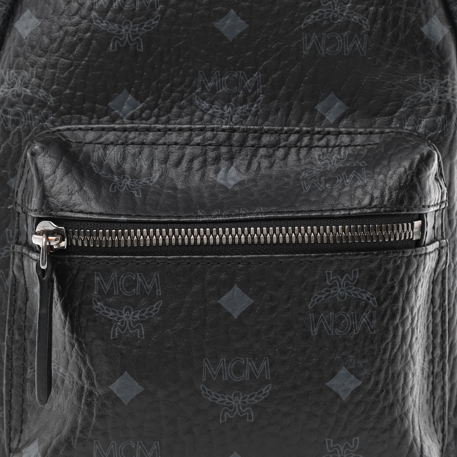 MCM Visetos Side Stud Mini Stark Backpack Black 8 of 10