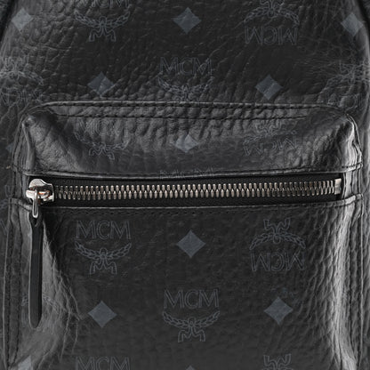 MCM Visetos Side Stud Mini Stark Backpack Black 8 of 10