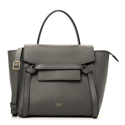 Celine Grained Calfskin Nano Belt Bag Grey 1 of 9