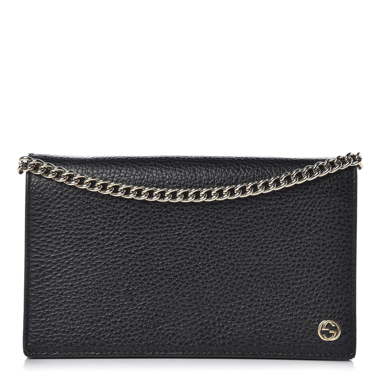 Gucci Dollar Calfskin Medium Betty Chain Wallet Black 1 of 11