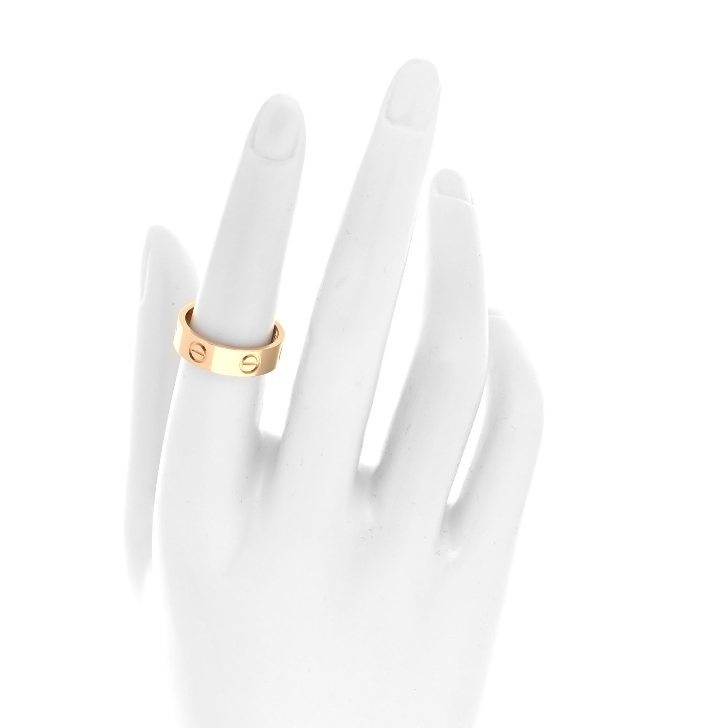 Cartier 18K Yellow Gold 5.5mm LOVE Ring 54 7 2 of 5