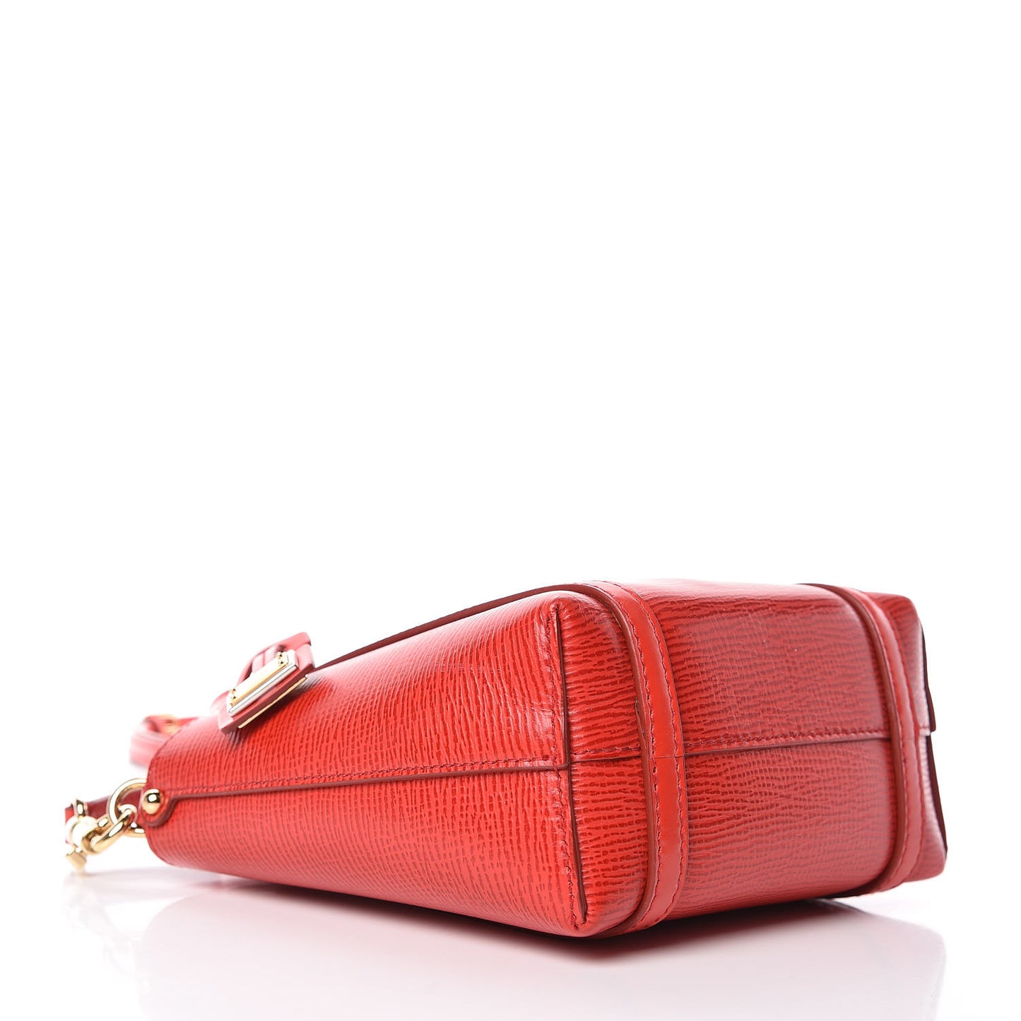 Textured Calfskin Mini Escape Shopper Tote Red