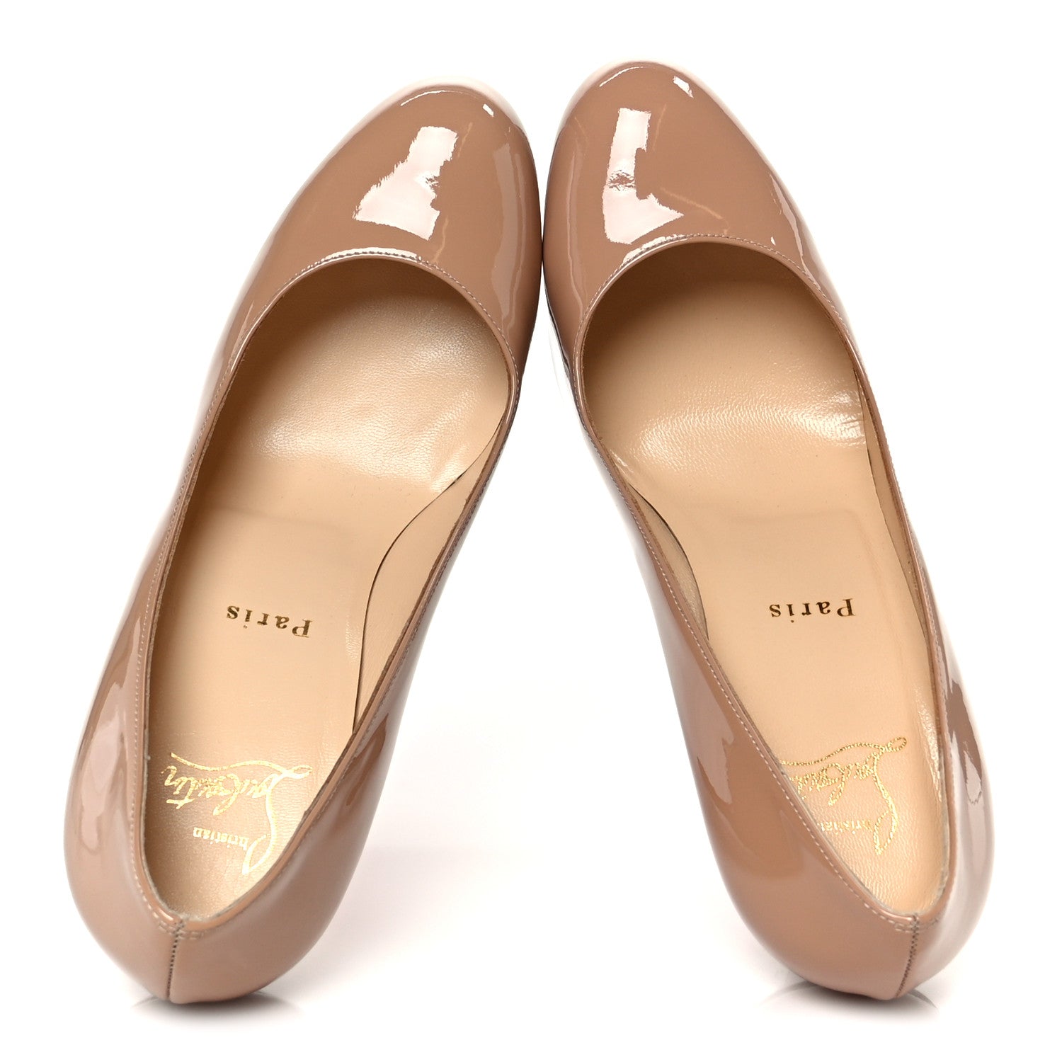 Christian Louboutin Patent New Simple 120 Pumps 37.5 Nude 2 of 9