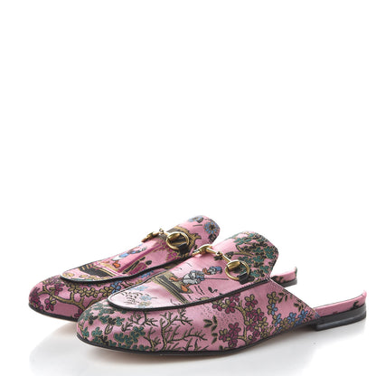Gucci X DISNEY Jacquard Japanese Donald Duck Womens Princetown Slippers 38.5 Pink Black 3 of 8