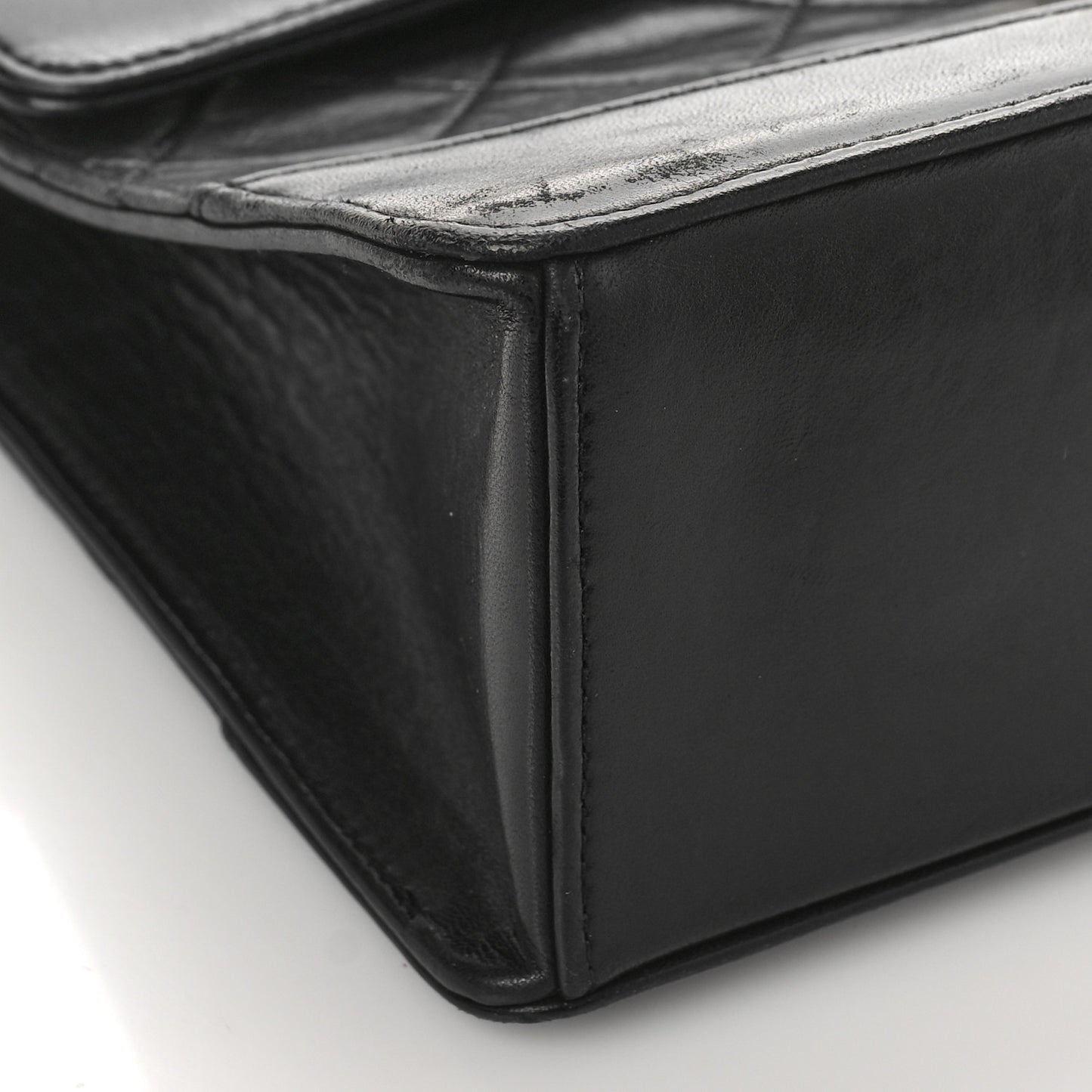 Lambskin Quilted Medium Mademoiselle Single Flap Black