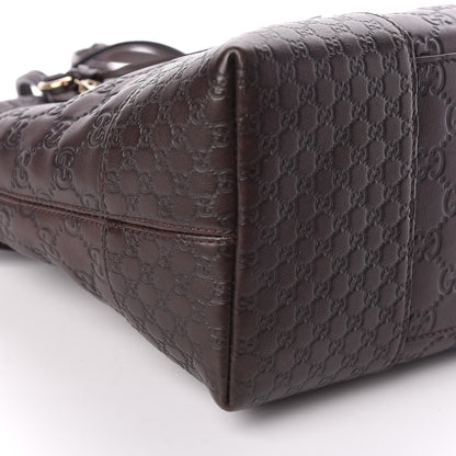 Gucci Guccissima Medium Bree Foldover Tote Chocolate 5 of 12
