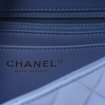 Chanel Lambskin Quilted Mini Rectangular Flap Light Blue 6 of 10