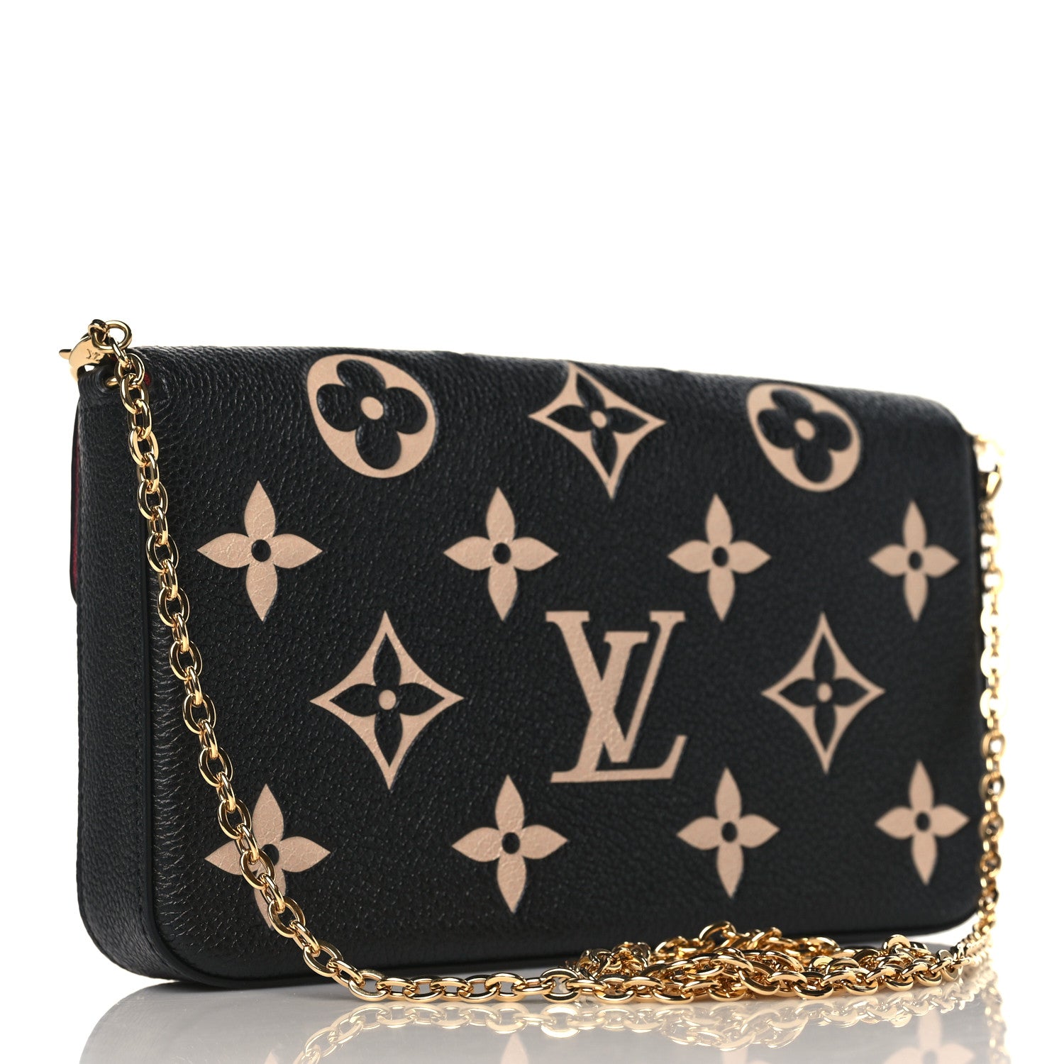 Louis Vuitton Empreinte Monogram Giant Felicie Pochette Black Beige 4 of 9
