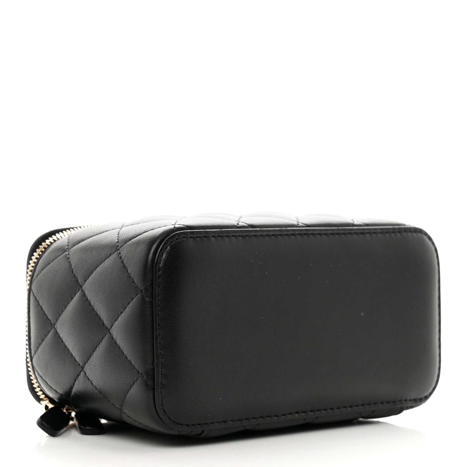 Chanel Lambskin Quilted Small Top Handle Vanity Case With Chain Black 3 of 9