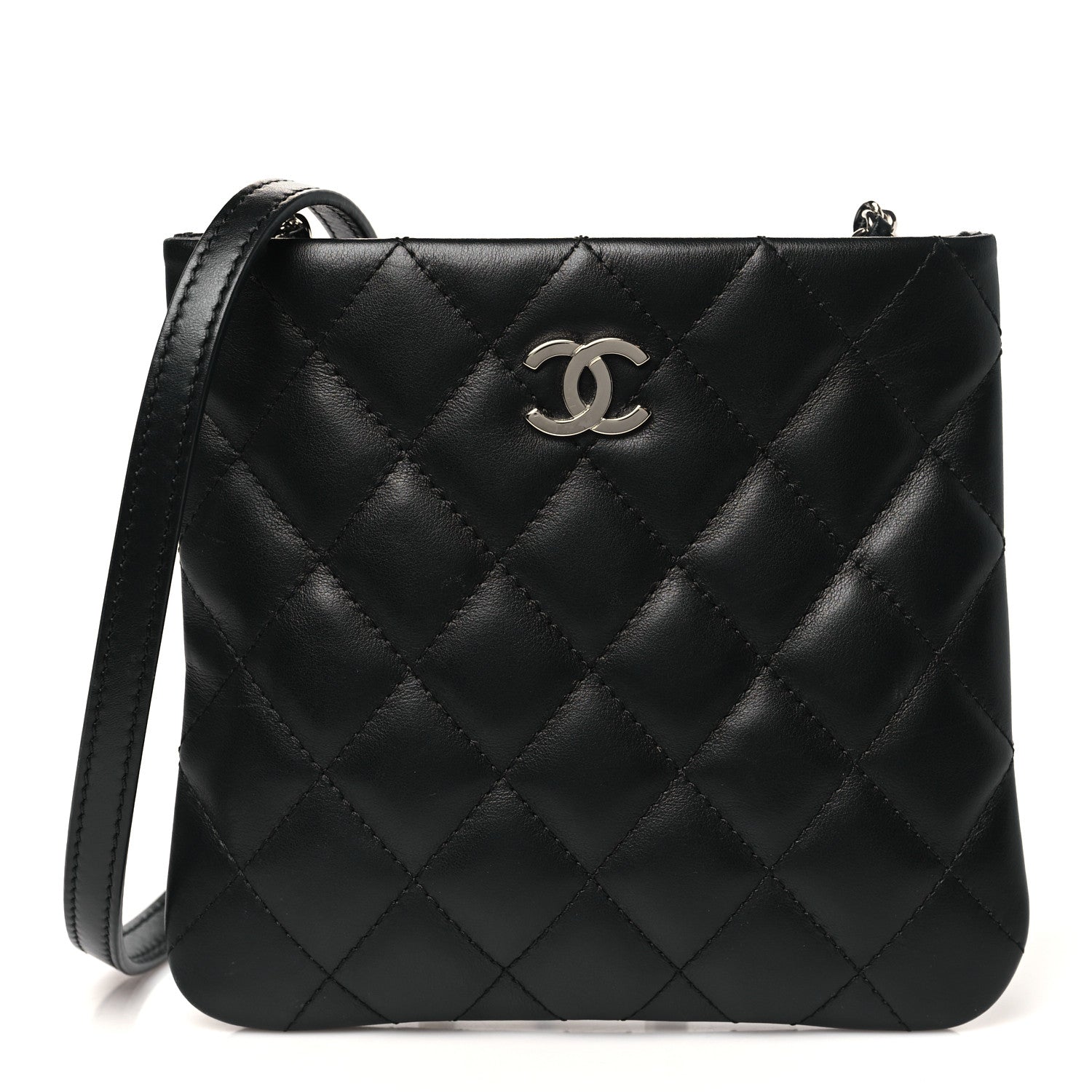 Chanel Lambskin Quilted Crossbody Bag Black 1 of 11