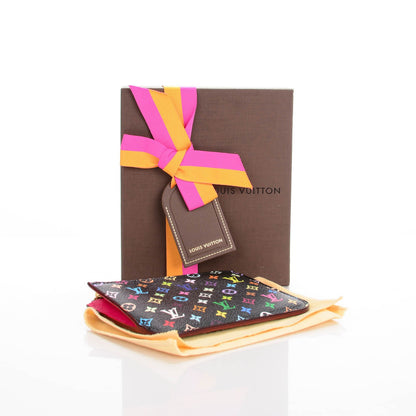Louis Vuitton Monogram Multicolor Key Pouch Black Grenade 4 of 7