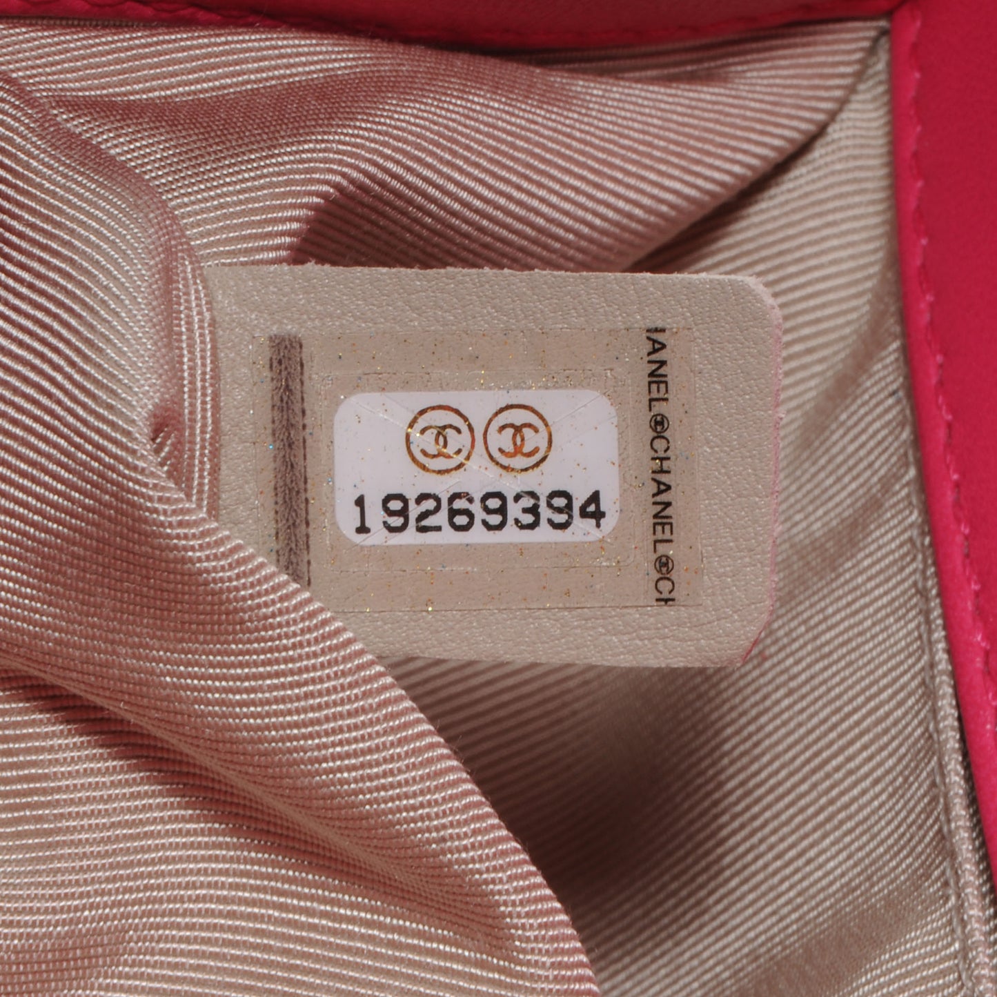 Lambskin Quilted Small Boy Flap Dark Pink