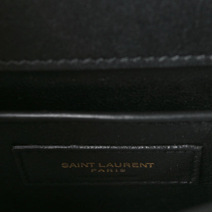 Saint Laurent Coated Bark Calfskin Medium Monogram Sunset Black 6 of 10