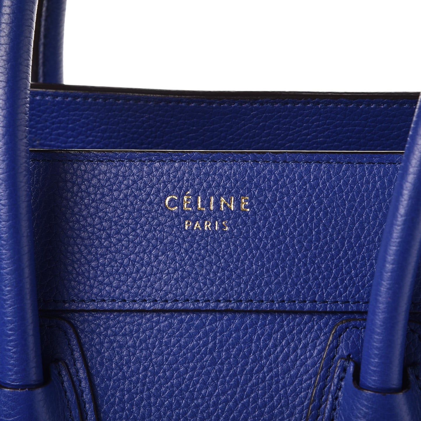 Drummed Calfskin Micro Luggage Indigo