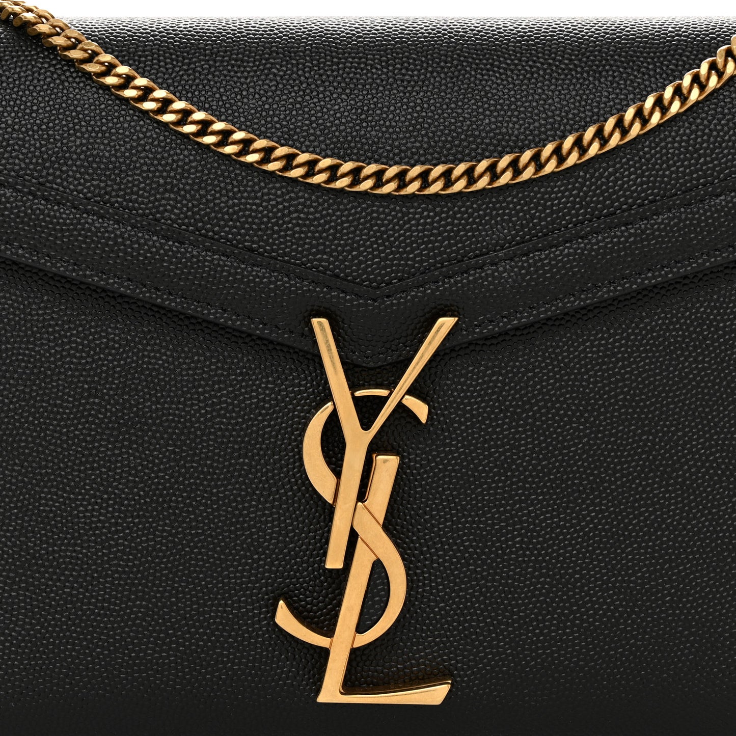 Grain De Poudre Monogram Cassandra Chain Wallet Black