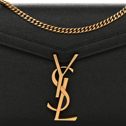 Saint Laurent Grain De Poudre Monogram Cassandra Chain Wallet Black 7 of 9