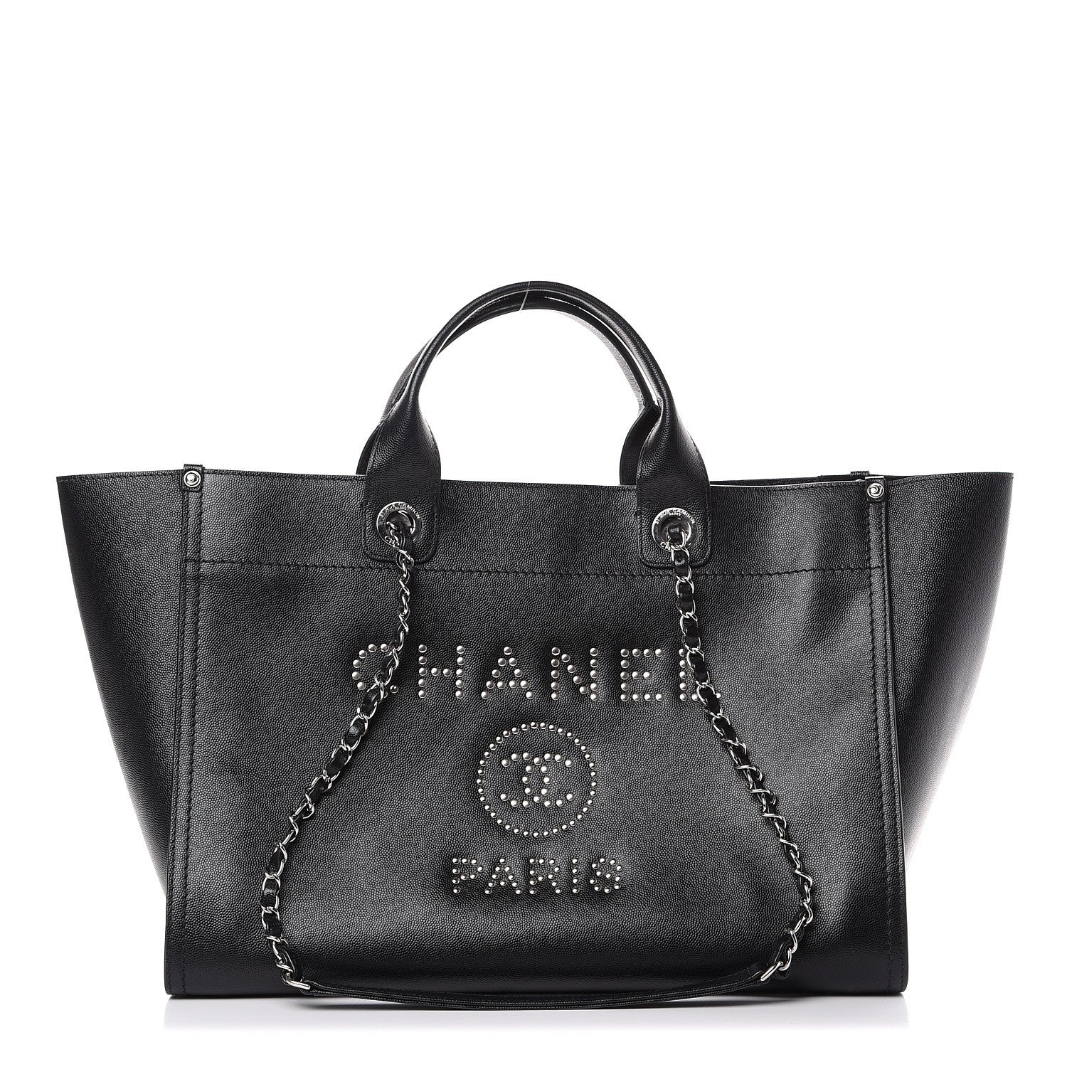 Chanel Caviar Medium Studded Deauville Tote Black 1 of 15