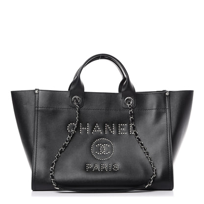 Chanel Caviar Medium Studded Deauville Tote Black 1 of 15
