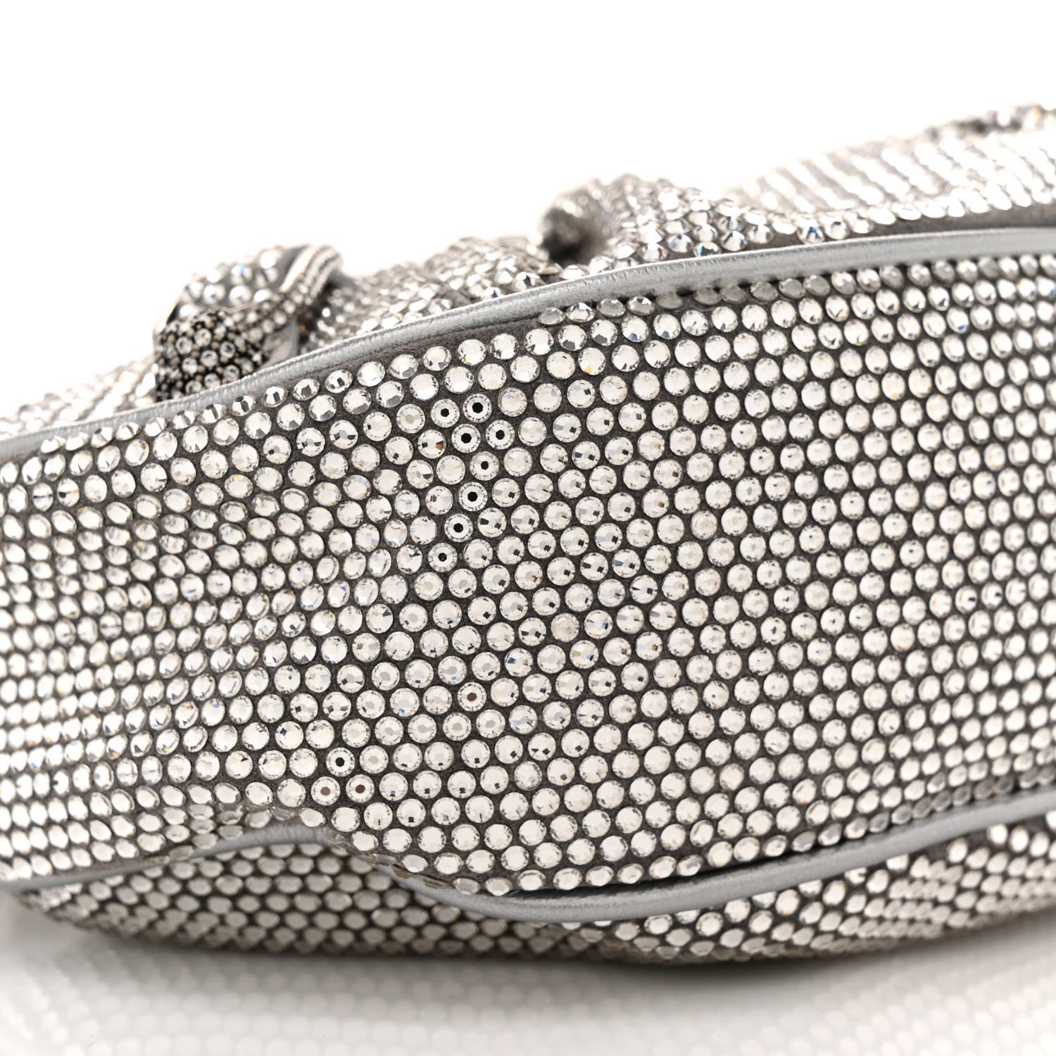 Balenciaga Rhinestone Encrusted Le Cagole Shoulder Bag XS Silver 9 of 10