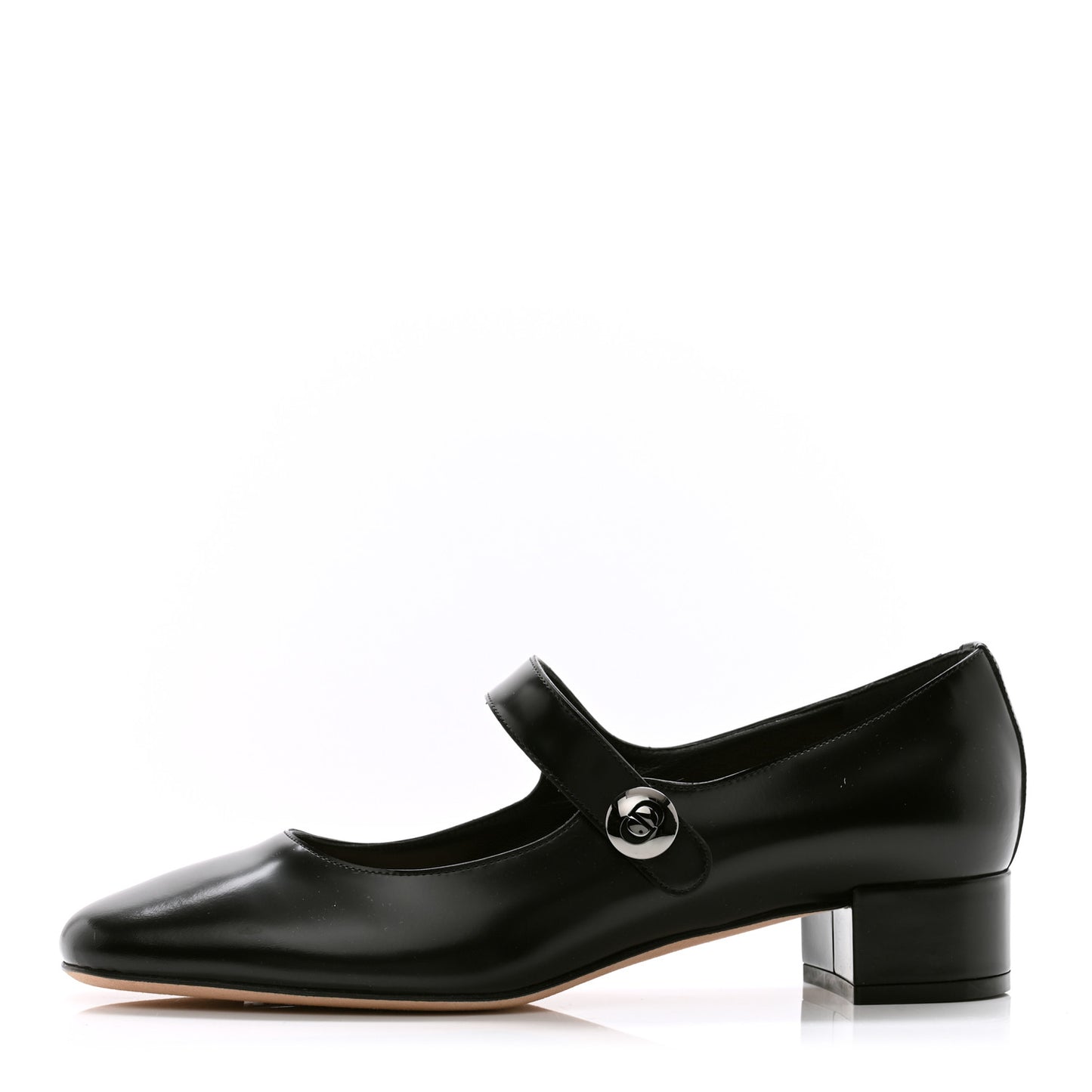 Brushed Calfskin Uniform 30mm Pumps 39 Black