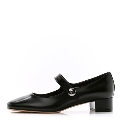 Christian Dior Brushed Calfskin Uniform 30mm Pumps 39 Black 1 of 8