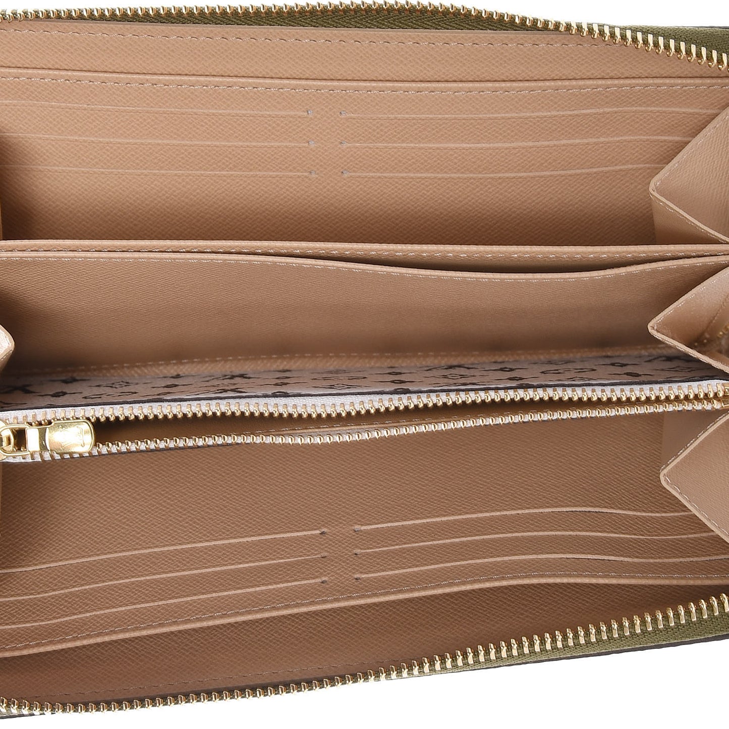 Monogram Giant Zippy Wallet Kaki White