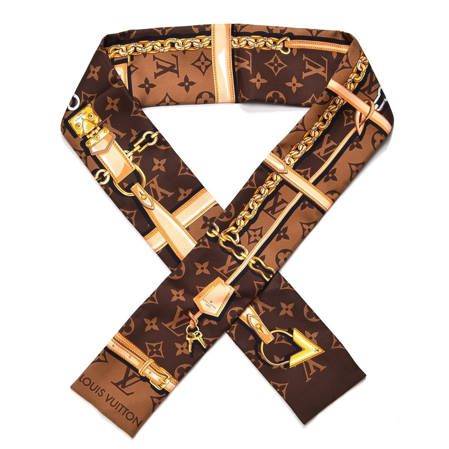 Silk Monogram Confidential Bandeau Brown