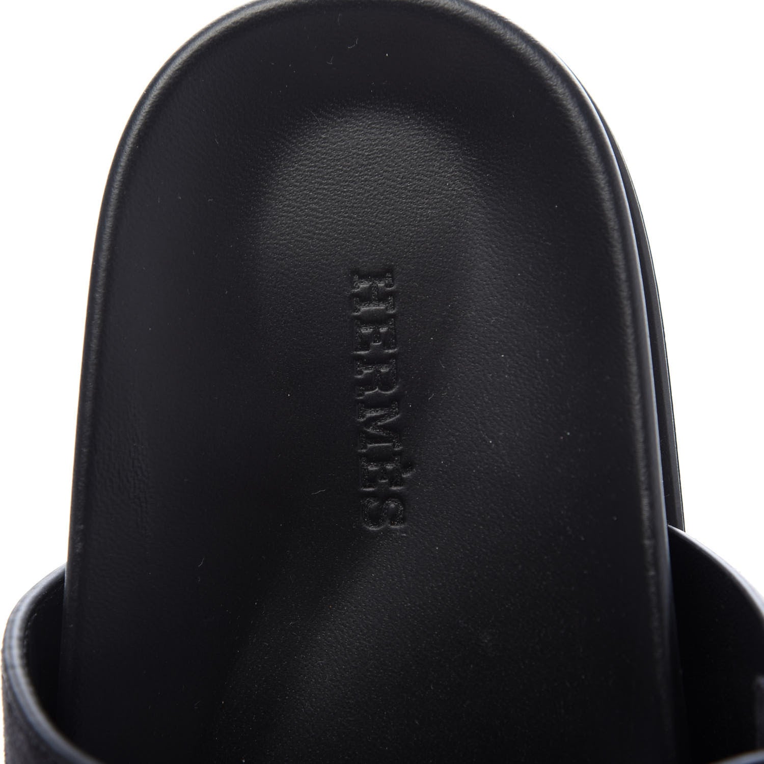 Hermes Suede Goatskin Womens Chypre Sandals 37 Black 7 of 9