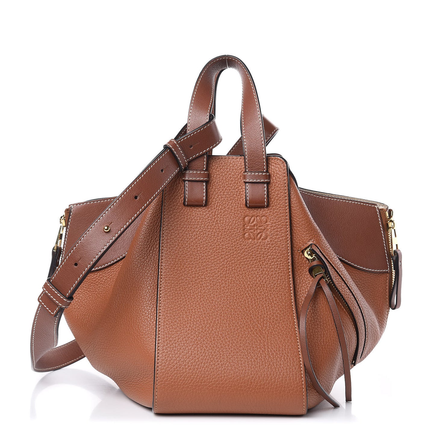 Calfskin Small Hammock Shoulder Bag Tan