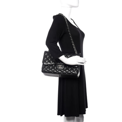 Chanel Caviar Quilted Jumbo Double Flap Black 2 of 11