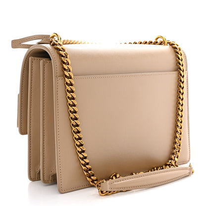 Saint Laurent Calfskin Medium Monogram Sunset Dark Beige 3 of 12