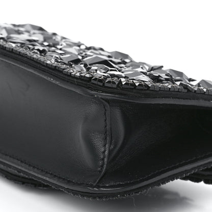 Valentino Garavani Crystal Nappa Monochrome Vlogo Small Loco Shoulder Bag Black 9 of 10