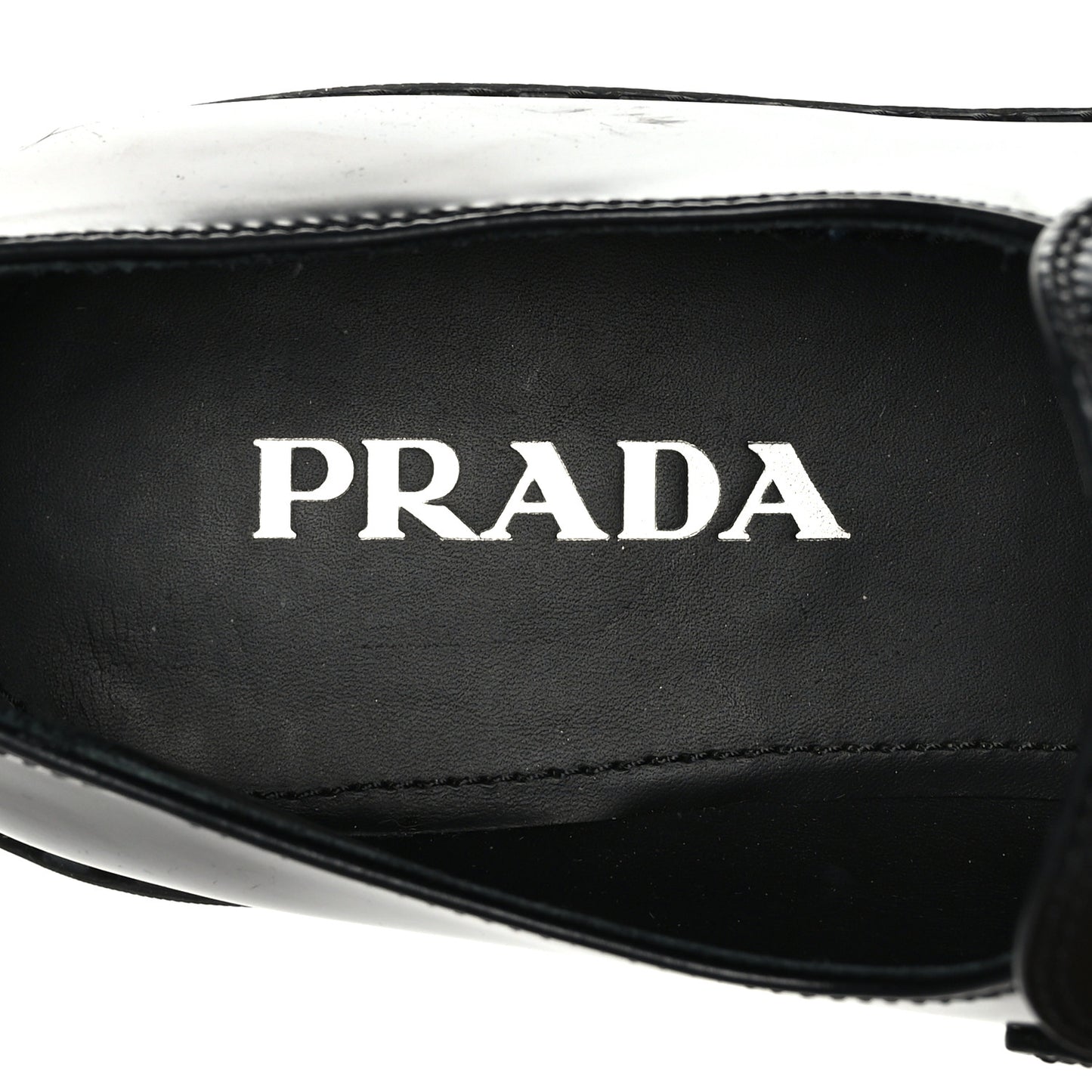 Spazzolato Metal Triangle Logo 50mm Loafers 41 Black