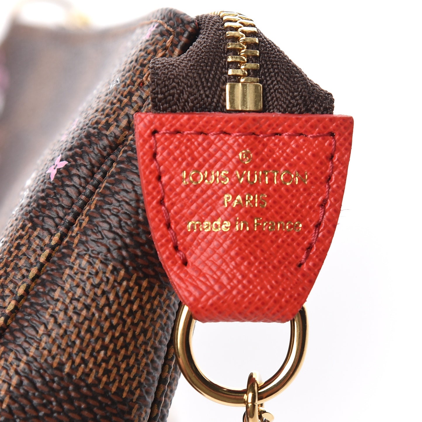 Damier Ebene 2019 Christmas Animation Mini Pochette Accessories Red