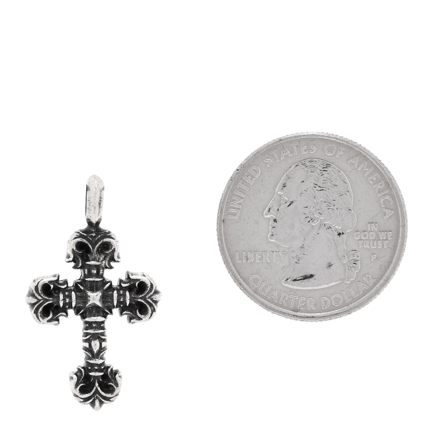 Chrome Hearts Sterling Silver Filigree Cross Pendant 2 of 3